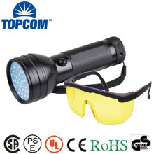 Safety Goggles 390nm 51 LED Purple Light UV Flashlight